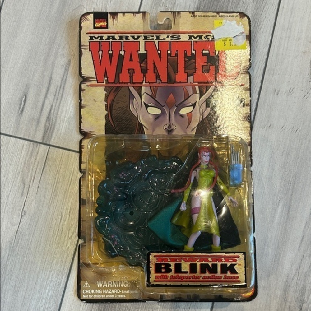 Vintage 1998 Marvel Entertainment Most Wanted Blink Teleporter Action Figure